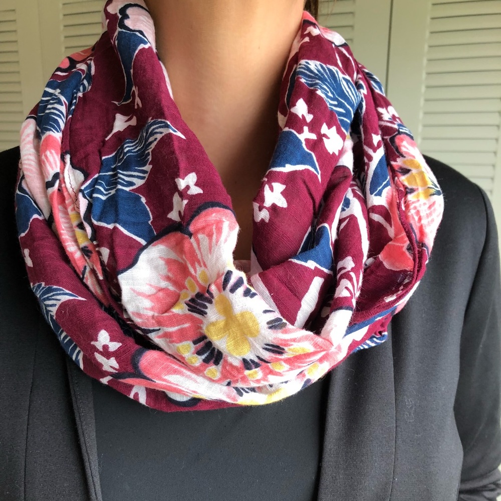 LOFT Floral Infinity Scarf